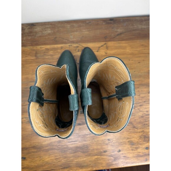 Rare Vintage Nocona Emerald Green Leather Cowboy Boots 9.5D Western Pull On USA main image 4